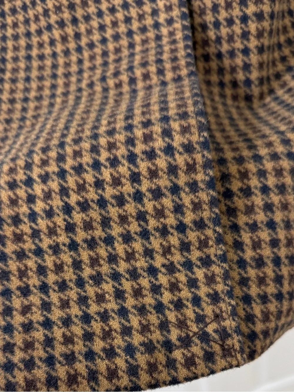 Old Navy Relaxed Houndstooth Topcoat Brown Chocolate Pot de Crème Small